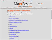 Tablet Screenshot of coaching-training.maxxresult.de