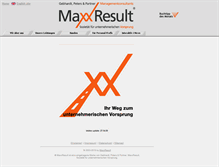 Tablet Screenshot of maxxresult.de